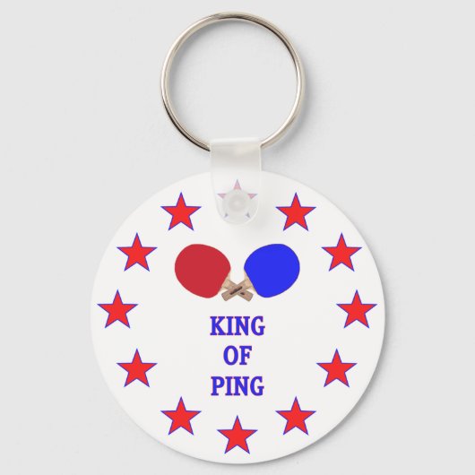 Koning van Ping Pong Sleutelhanger (Voorkant)