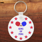 Koning van Ping Pong Sleutelhanger (Voorkant)