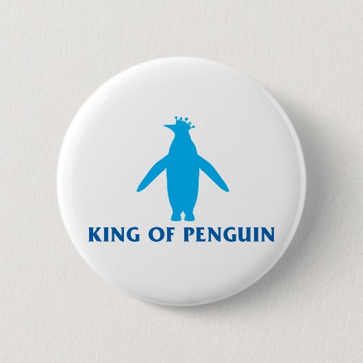 Koning van Pinguïn Ronde Button 5,7 Cm (Voorkant)