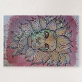 Koning van Roze Originele Waterverf Legpuzzel (Horizontaal)