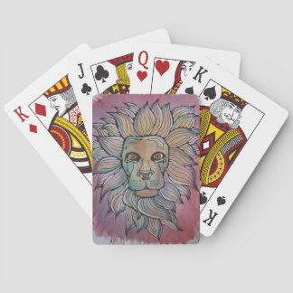 Koning van Roze Originele Waterverf Pokerkaarten