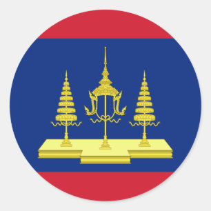 Koning van Siam, Thaise vlag Ronde Sticker