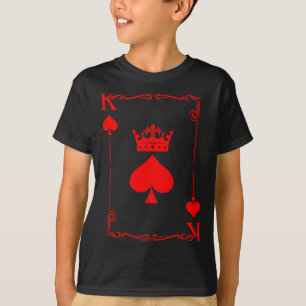 Koning van Spade Game Zwarte Geschiedenis Speelkaa T-shirt