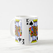 Koning van Spades Kaart Koffiemok (Voorkant links)