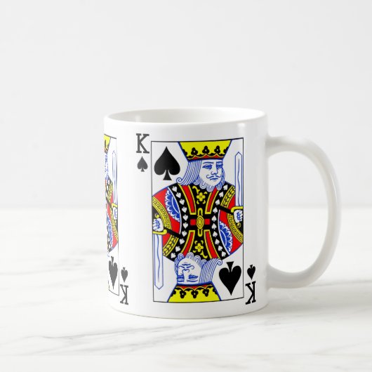 Koning van Spades Kaart Koffiemok (Rechts)