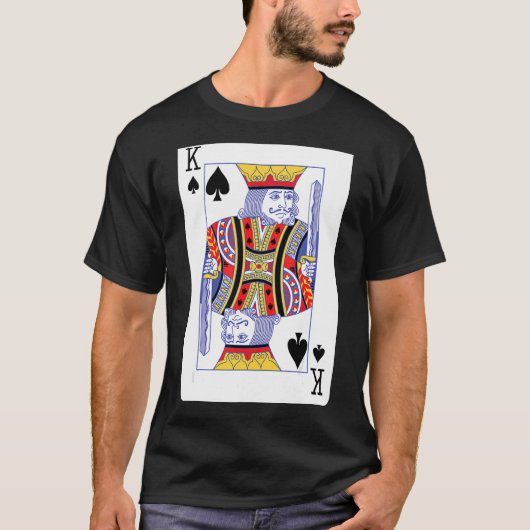 Koning van Spades Kaart spelen T-shirt (Voorkant)