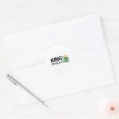 Koning van spreadsheets ronde sticker (Envelop)