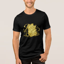 Koning van stijl luxe gouden heren T-shirt
