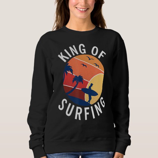 Koning van Surfing Wake Surfer Trui (Voorkant)