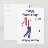 Koning van Swing | American Flag Golf- Vaderdag Briefkaart (Voorkant / Achterkant)