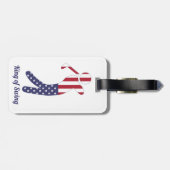 Koning van Swing | Amerikaanse vlag Golf Player Bagagelabel (Achterkant horizontaal)