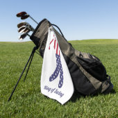 Koning van Swing | Amerikaanse vlag Golf Player Golfhanddoek (Groen)