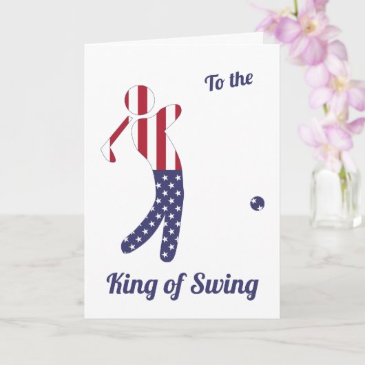 Koning van Swing | Amerikaanse vlag | VADERDAG Kaart (Orchidee)