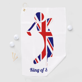 Koning van Swing | Union Jack Golf Player Golfhanddoek