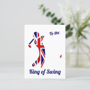 Koning van Swing   Union Jack Golfer   VADERDAG Briefkaart