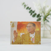 Koning van thailand briefkaart (Staand voorkant)