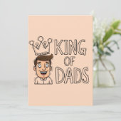 Koning van vaders Vaderdag Kaart (Staand voorkant)