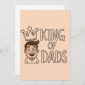 Koning van vaders Vaderdag Kaart (Voorkant / Achterkant)