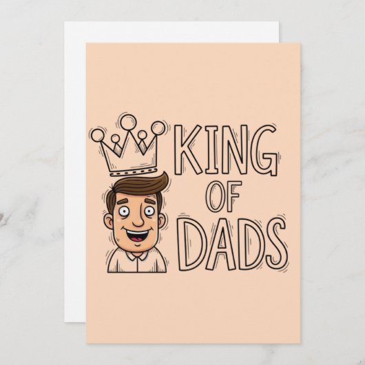 Koning van vaders Vaderdag Kaart (Voorkant / Achterkant)