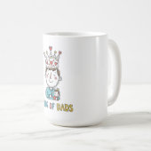 Koning van vaders Vaderdag Koffiemok (Voorkant rechts)