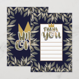 Koning van Wilde Dingen Één 1e Verjaardag Dank u Kaart