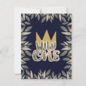 Koning van Wilde Dingen Één 1e Verjaardagsfeest Kaart (Achterkant)