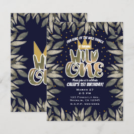 Koning van Wilde Dingen Één 1e Verjaardagsfeest Kaart