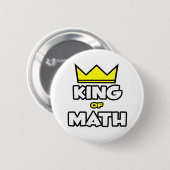 Koning van Wiskunde Ronde Button 5,7 Cm (Voorkant /achterkant)