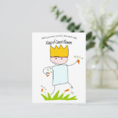 Koning van wortelbloemen briefkaart (Staand voorkant)