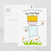 Koning van wortelbloemen briefkaart (Voorkant / Achterkant)