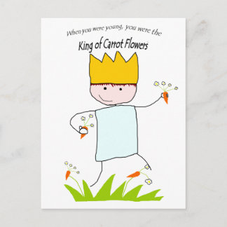 Koning van wortelbloemen briefkaart