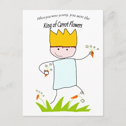 Koning van wortelbloemen briefkaart (Voorkant)