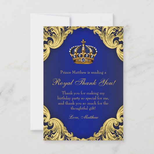 Koning Verjaardagsfeest Dank Je Kaarten (Voorkant)