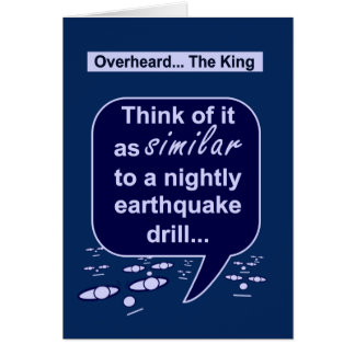 Koning verkiest aardbevingsoefeningen voor getijde