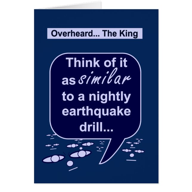 Koning verkiest aardbevingsoefeningen voor getijde (Voorkant)