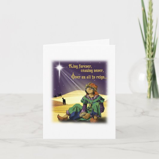 Koning voor altijd feestdagen kaart (Voorkant)