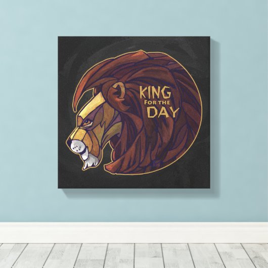 Koning voor de Dag Canvas Afdruk (Insitu (Houten vloer))