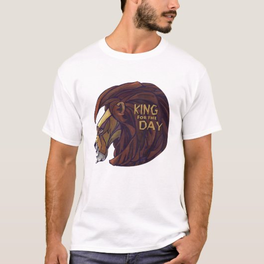 Koning voor de Dag Heren Licht T-Shirt (Voorkant)