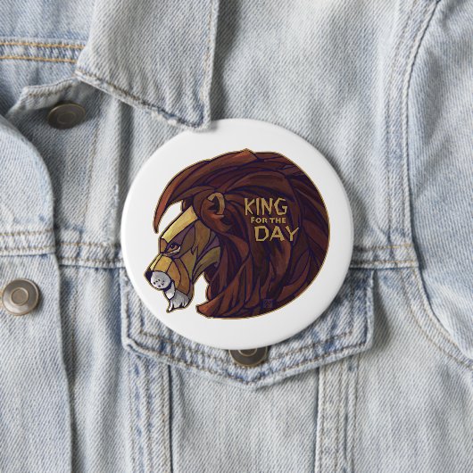 Koning voor de Dag Ronde Button 4,0 Cm (In situ)