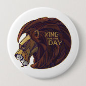 Koning voor de Dag Ronde Button 4,0 Cm (Voorkant)