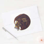 Koning voor de Dag Vierkante Sticker (Envelop)