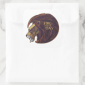 Koning voor de Dag Vierkante Sticker (Tas)