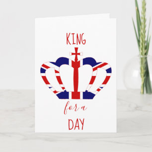 Koning voor een dag   Union Jack Crown   VADERDAG Kaart