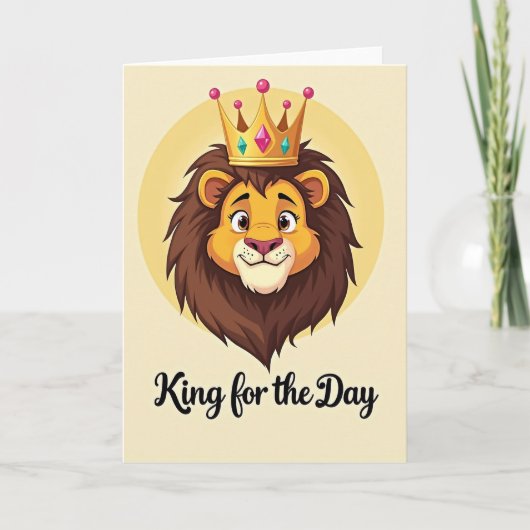 Koning Voor Een Dag Vaderdag Kaart (Voorkant)