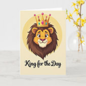 Koning Voor Een Dag Vaderdag Kaart (Gele Bloem)