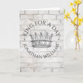 Koning voor een dagkroon met naam Vaderdag Kaart (Gele Bloem)