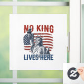 Koning vrij sinds 1776 Geen koningen in Amerika Raamsticker (Huis)