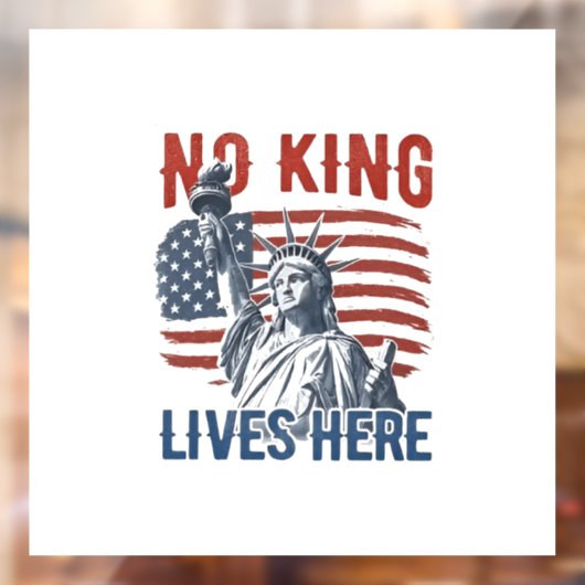 Koning vrij sinds 1776 Geen koningen in Amerika Raamsticker (Vel 2)