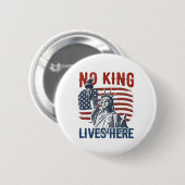 Koning vrij sinds 1776 Geen koningen in Amerika Ronde Button 5,7 Cm (Voorkant /achterkant)