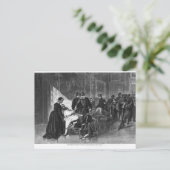 Koning Wilhelm Ik bezoek het ziekenhuis Briefkaart (Staand voorkant)